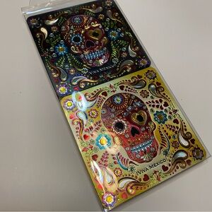 NIP Set of Coasters, Viva Mexico Sugar Skull featuring Day of the Dead artwork